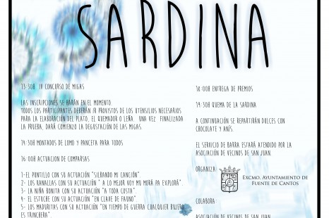 Programa del día 13 de Febrero. Entierro de la Sardina