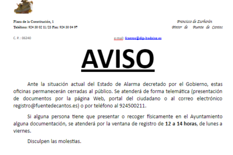 AVISO – AYUNTAMIENTO