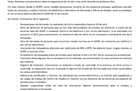 MEDIDAS PREVENTIVAS – SEXPE