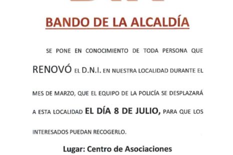 Bando de la Alcaldía DNI