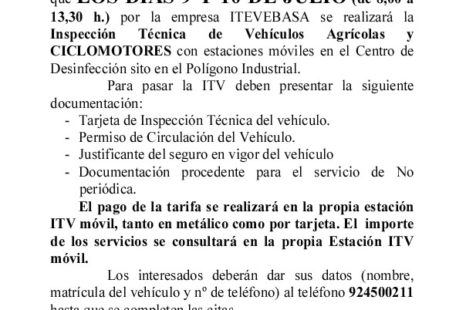 ITV Agrícolas y Ciclomotores