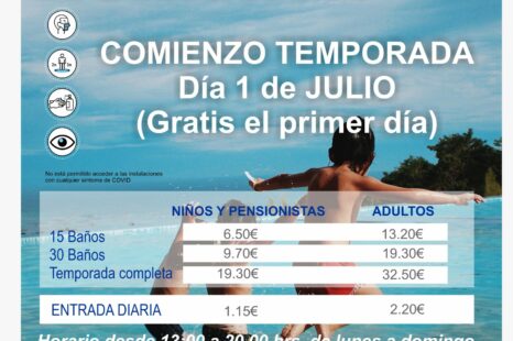 HORARIOS y CUOTAS DE PISCINA