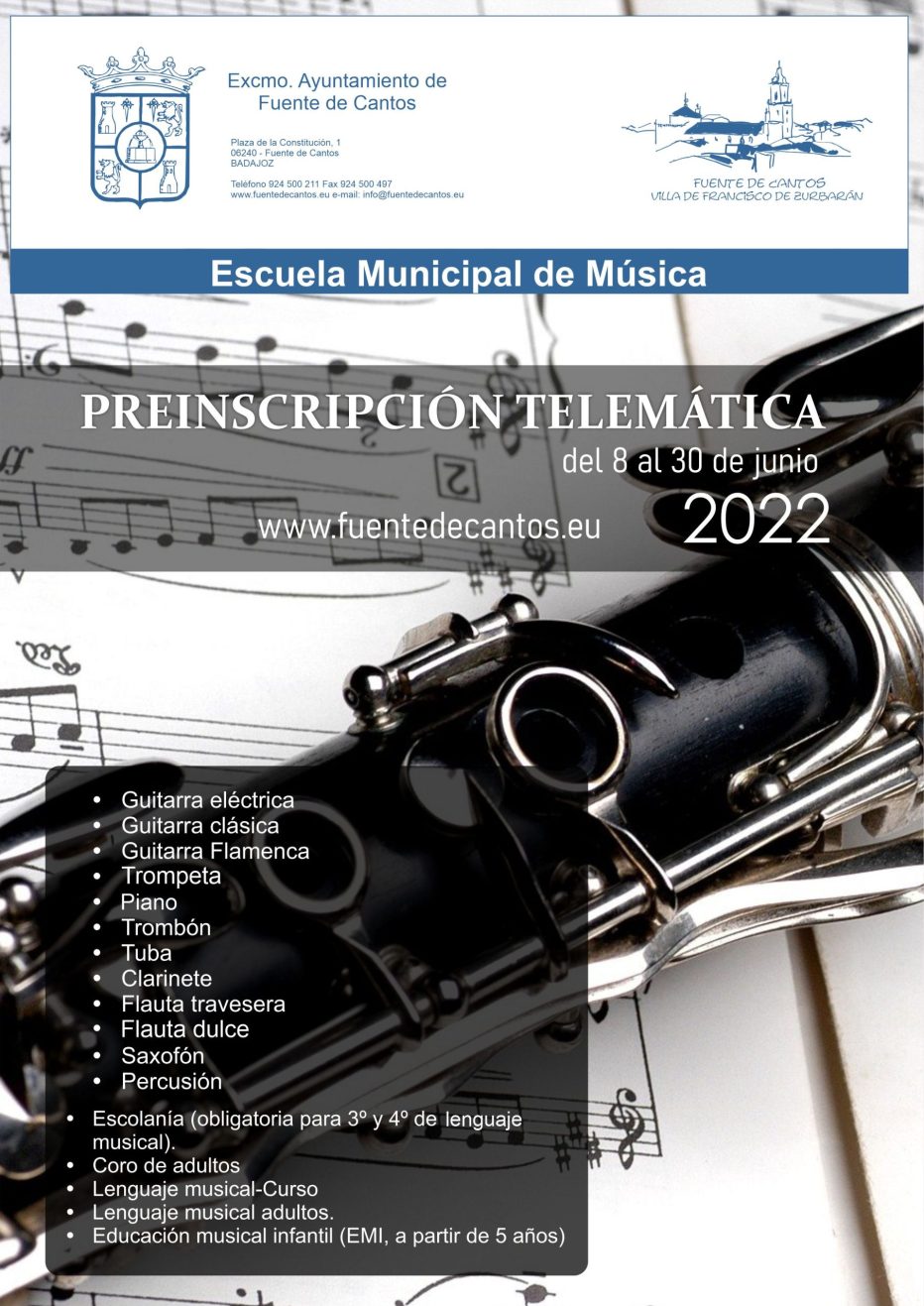 Preinscripción Escuela Municipal de Música